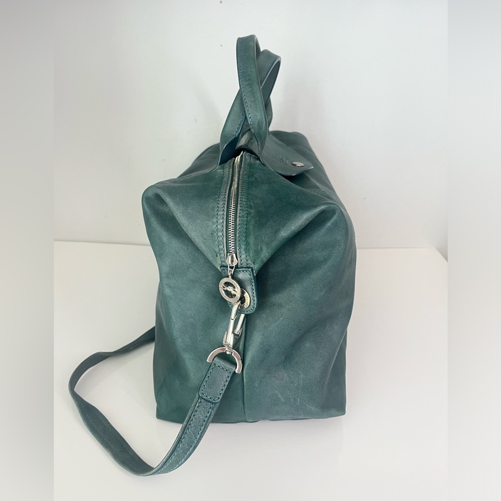 Longchamp Dark Green Leather Shoulder Bag - Picture 4 of 14
